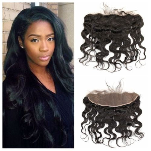 Virgin Brazilian Malaysian Peruvian Indian Lace Frontal Closure 13*4 Virgin Hair 7A